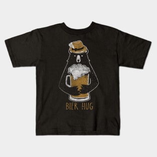 Funny Oktoberfest Bier Beer Bear Hug German Party Kids T-Shirt